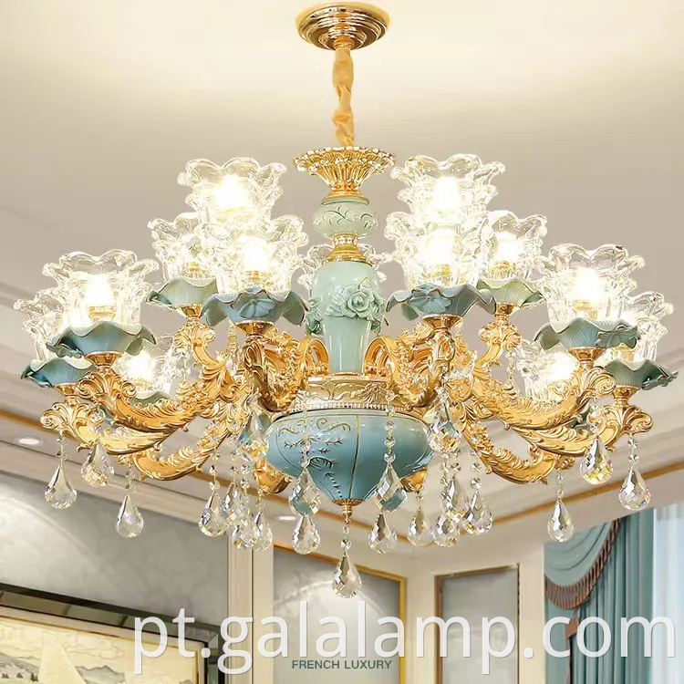 Candelador de luxo de cristal elegante K9 para hotéis